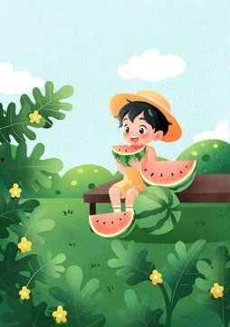 幼儿园小暑节气视频创意吃瓜,幼儿园创意吃瓜节欢乐时光